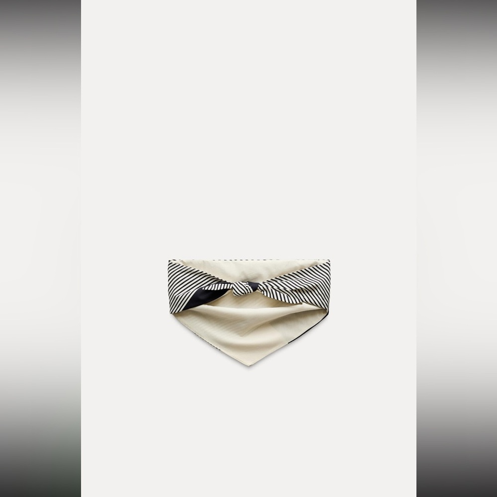 STRIPED BELT POPLIN TOP - Picture 7 of 12